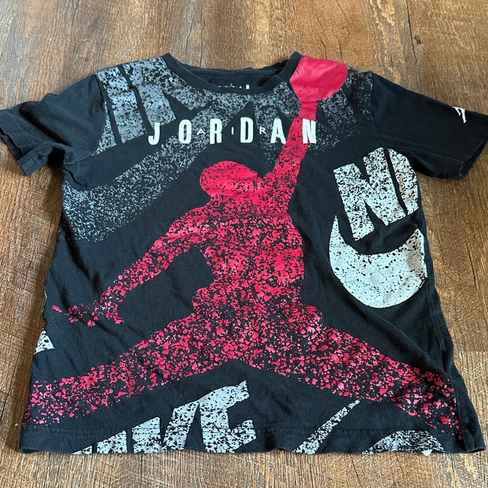Jordan Black and Red Jumpman Tee